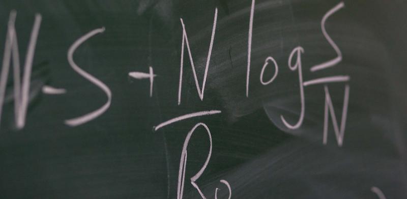 Close up of blackboard