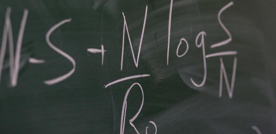 Close up of blackboard